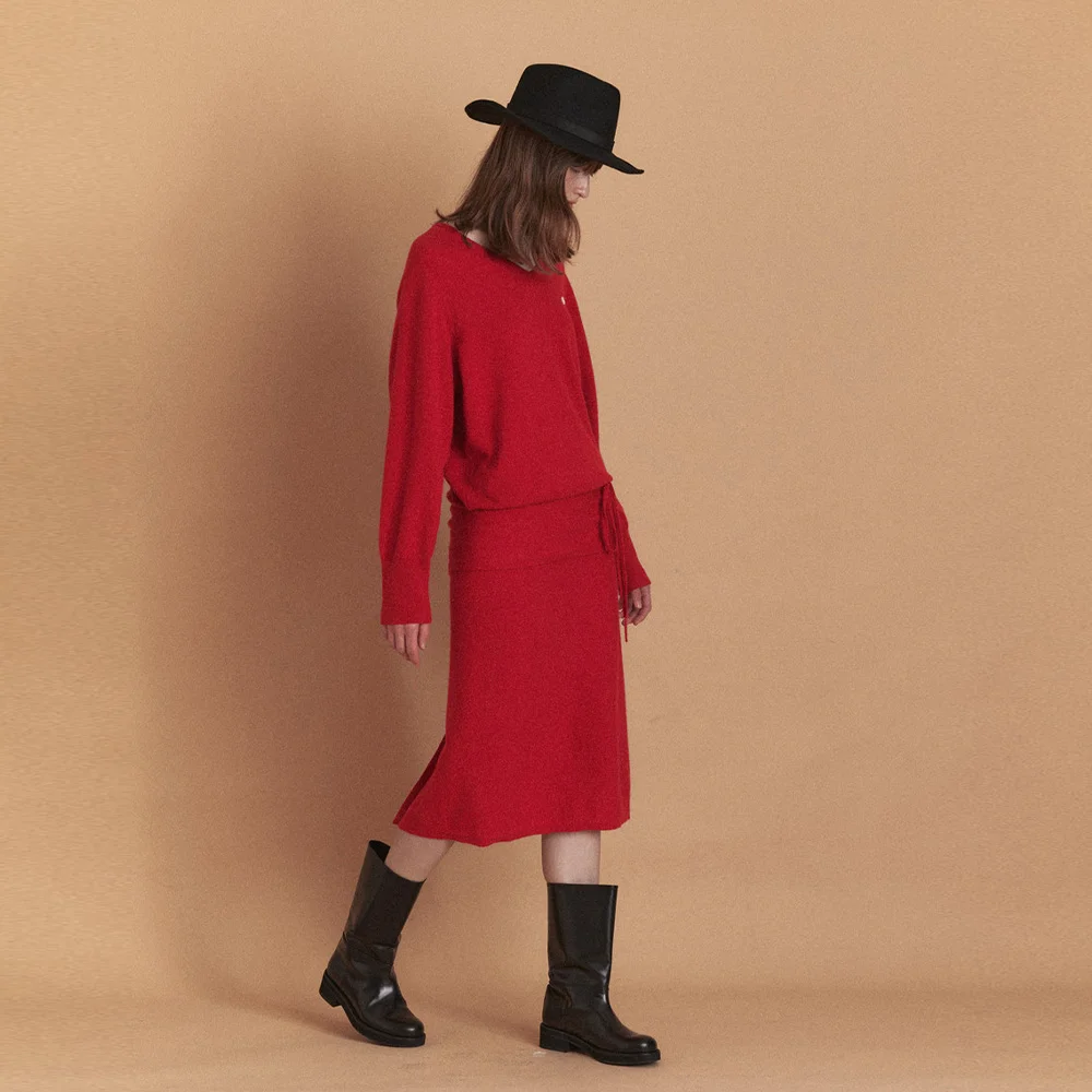 Pale Wrap Skirt (Red)
