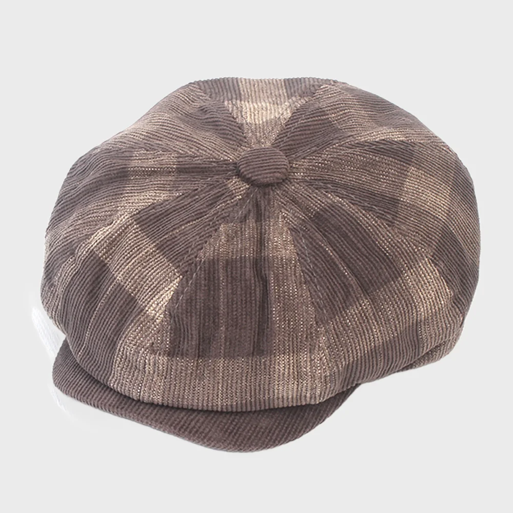 Corduroy Tartancheck Gray Banding Huntingcap 獵人帽
