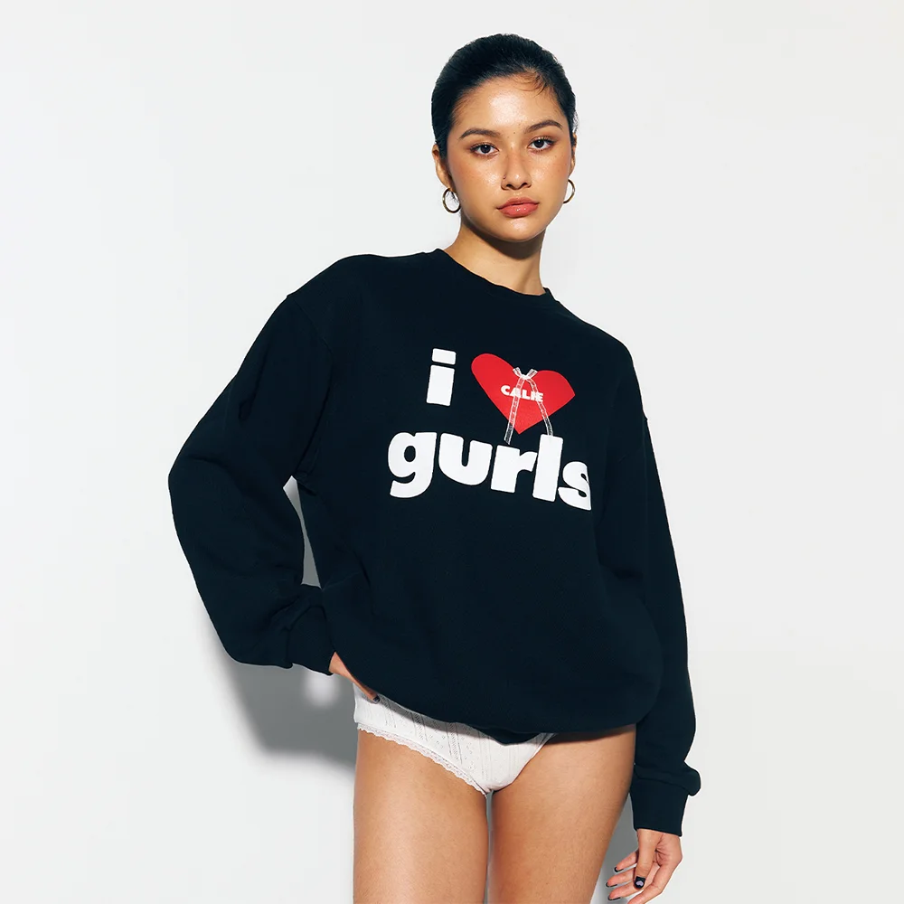CALIE GURLS SWEATSHIRT BLACK