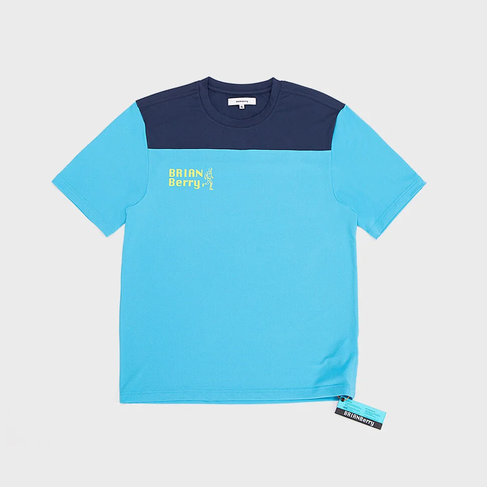 BLOCK TEE_AQUA