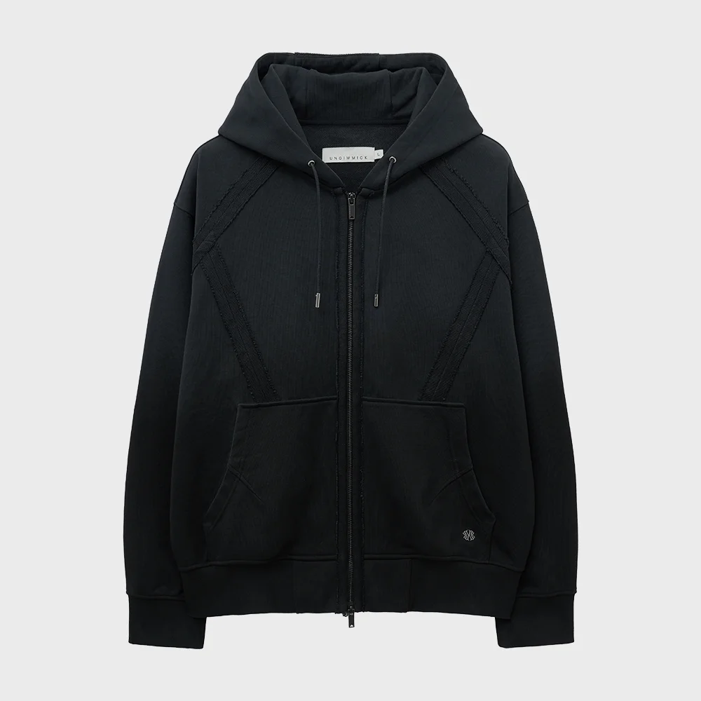 SPRAY WASHED HOODED JACKET (CHARCOAL)