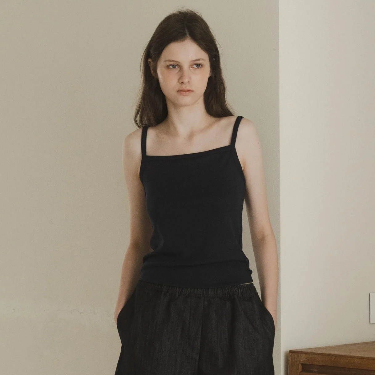 Square Neck Sleeveless(Navy)