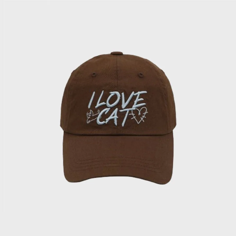 LOVE CAT BALL CAP (BROWN)