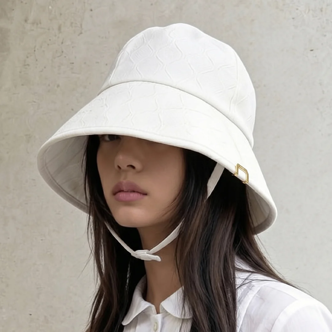 花卉 圖案 可拆卸 肩帶 寬版 女裝 漁夫帽 STRAP BUCKET / FLOWER PATTERN / DEEP MILK