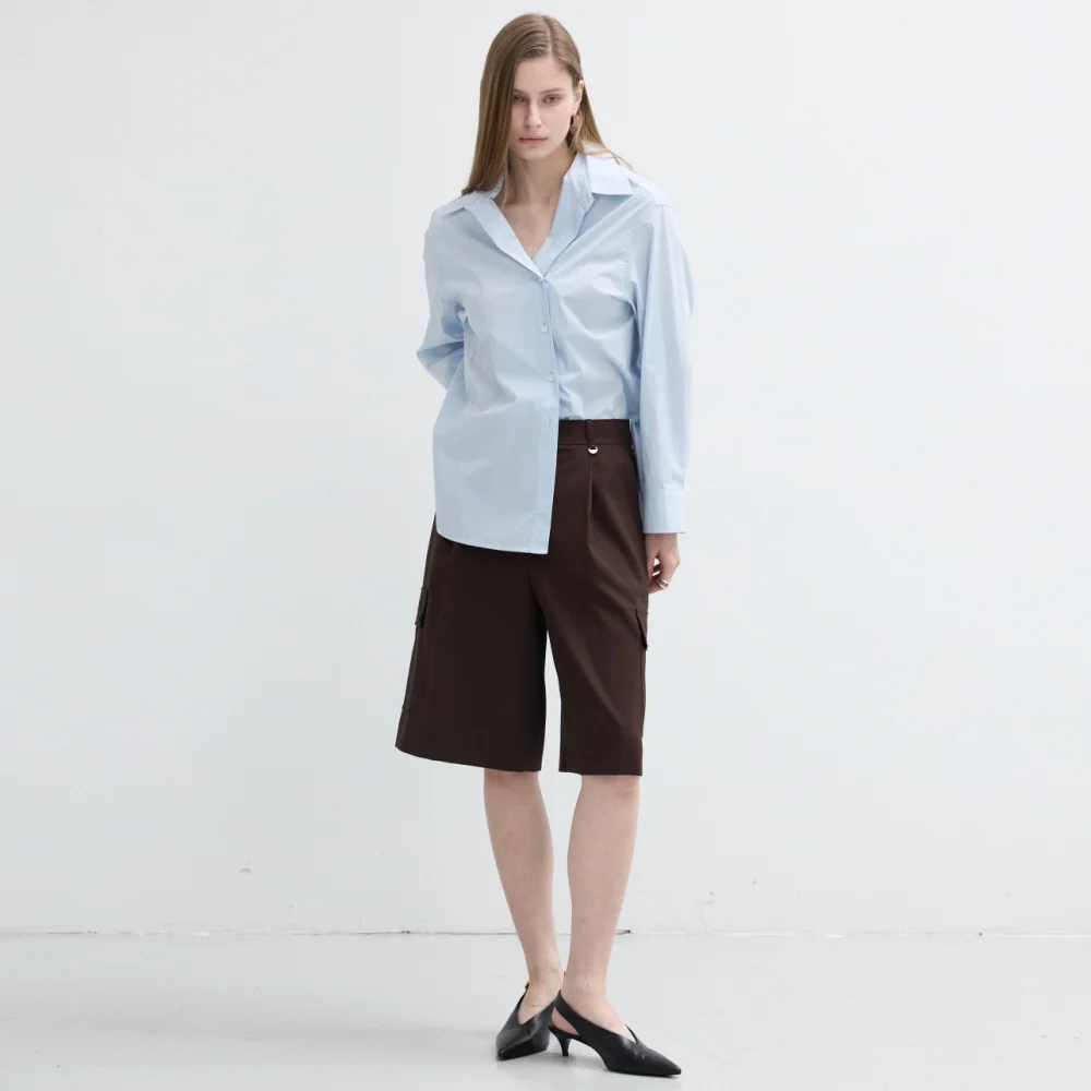 CARGO BERMUDA PANTS_DARK BROWN