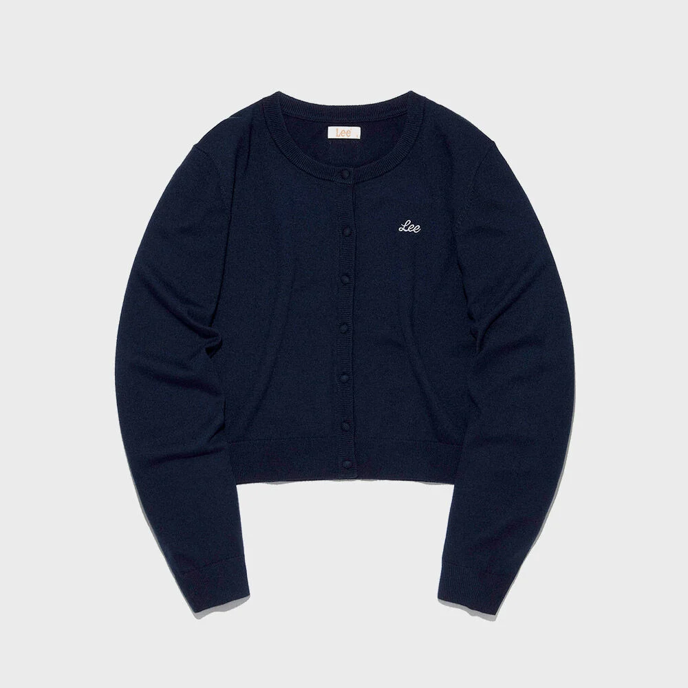 女裝 圓領 開襟外套 海軍藍