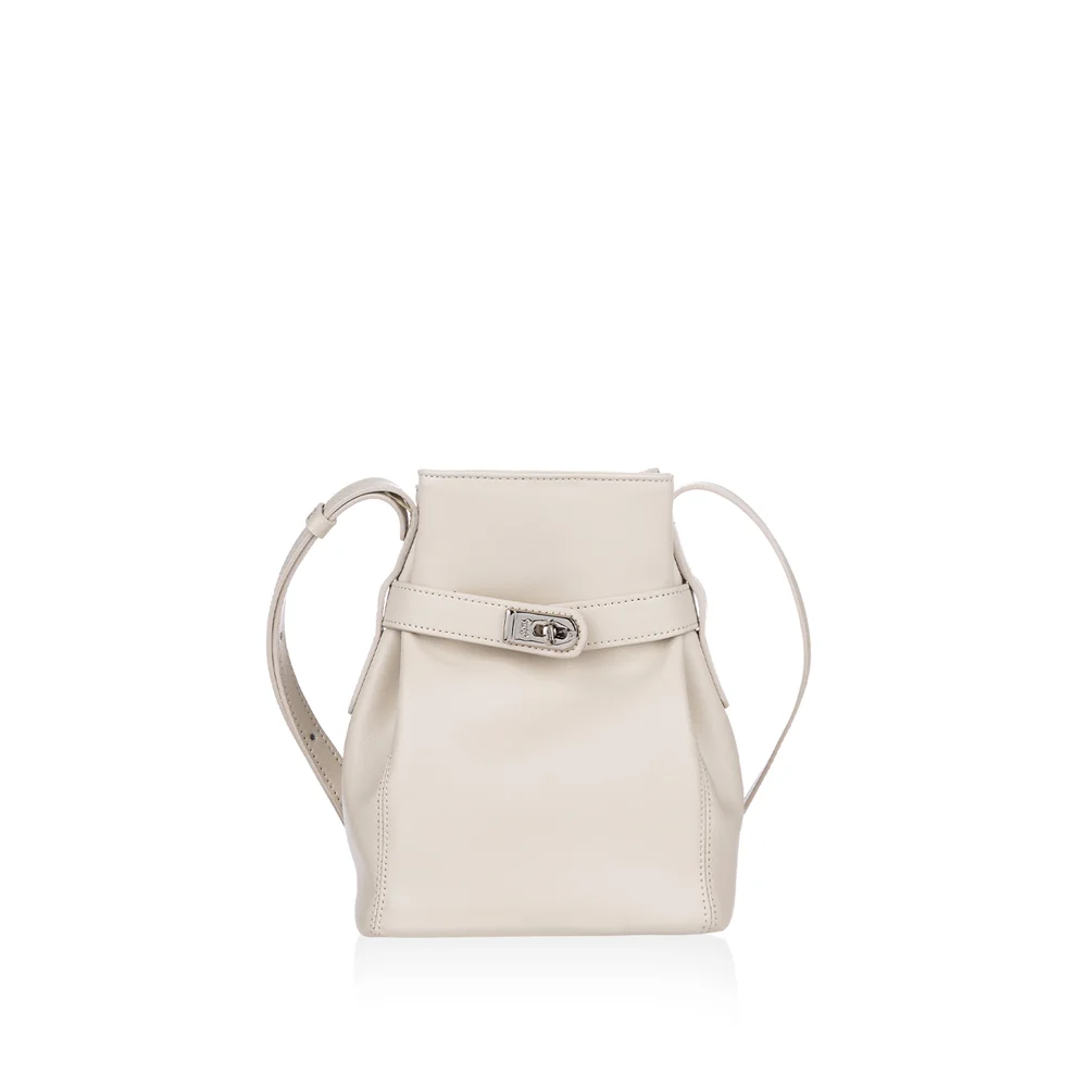 Mila Amulet Bucket Bag _Ivory