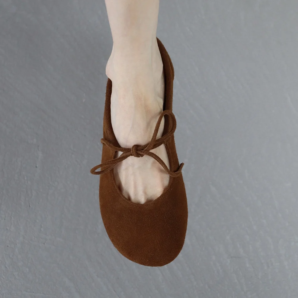 Soft Tie Ballet Flat_26527_camel