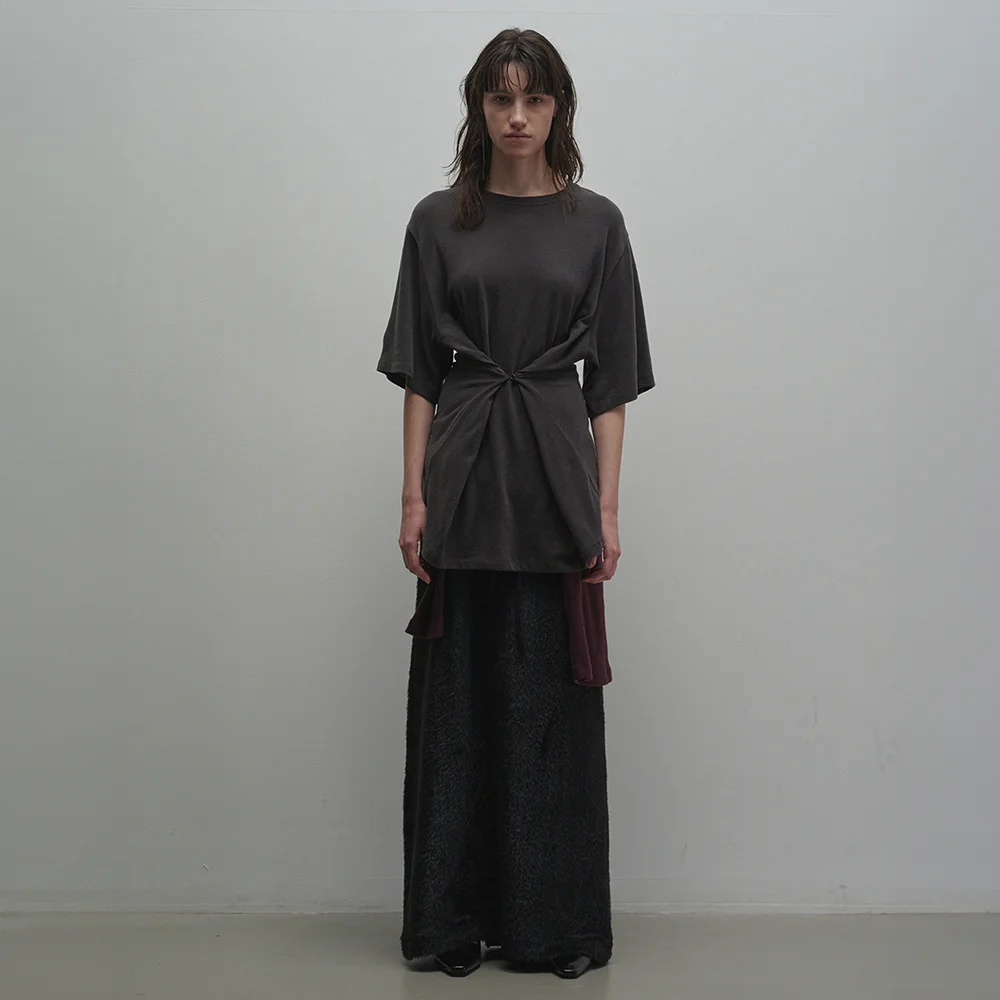 Texture Long Skirt (black)