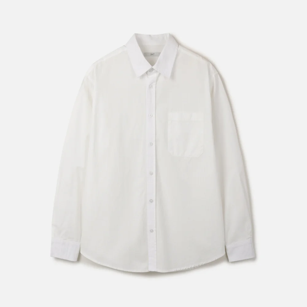 DYED WASHING COMFORT SHIRTS WHITE (247)