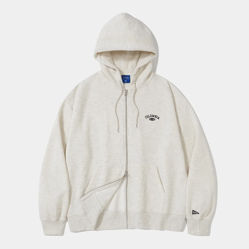 CU ARCH FLEECE ZIP-UP HOODIE_OATMEAL