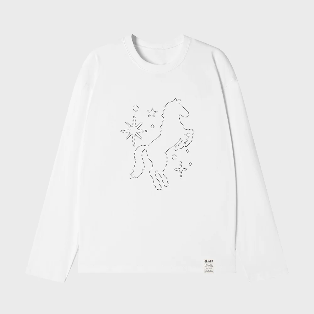 STUD DOTS PONY 長袖 T恤_3color