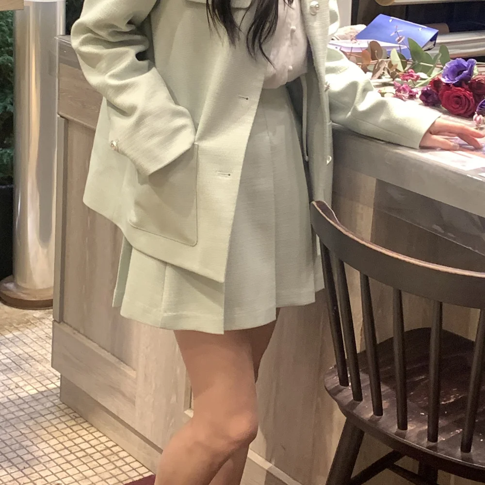 Erin 百褶 半身裙_2COLORS