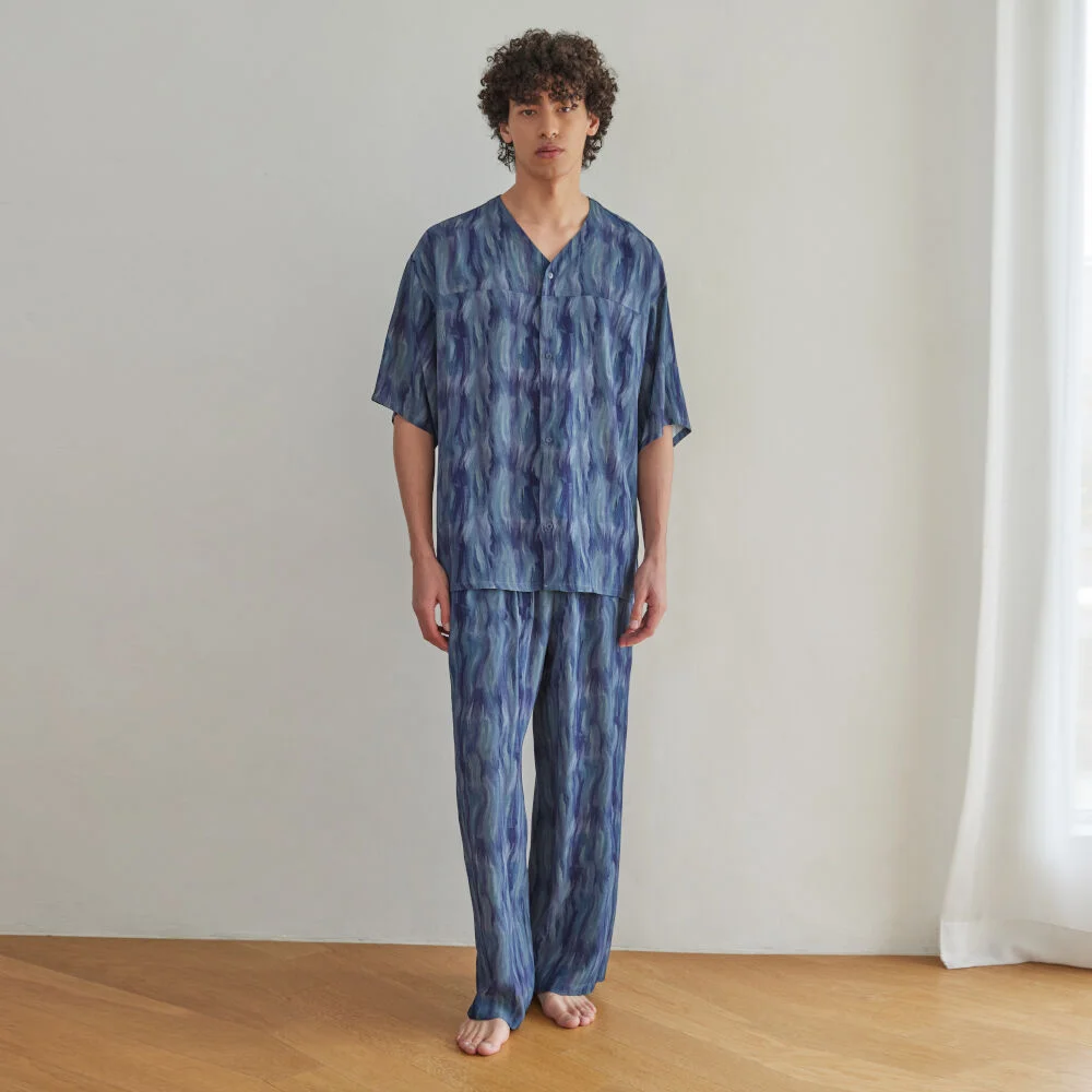 COZY PAJAMA SET_sea blue