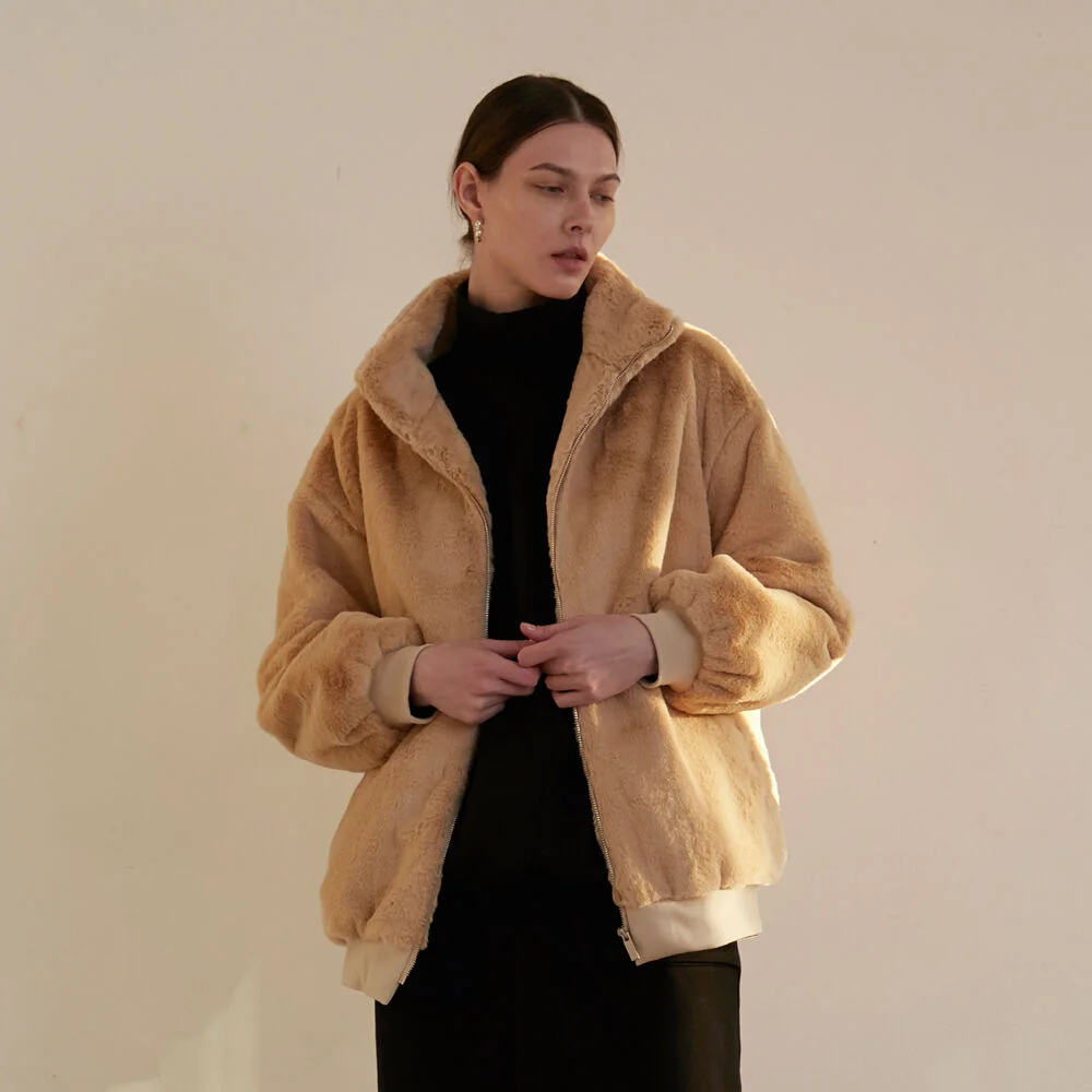 FACK FUR JUMPER - BEIGE