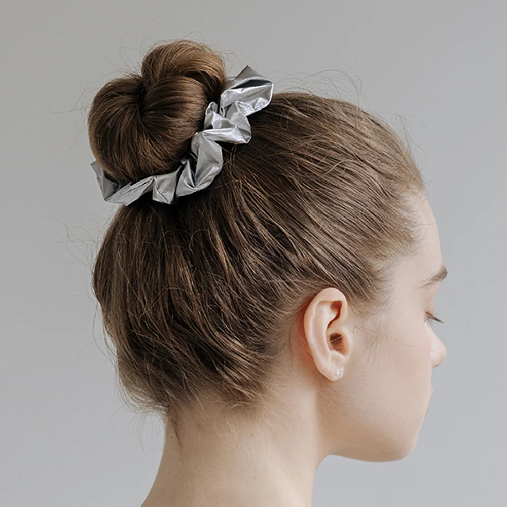 HTY043 Shirring metal scrunchie