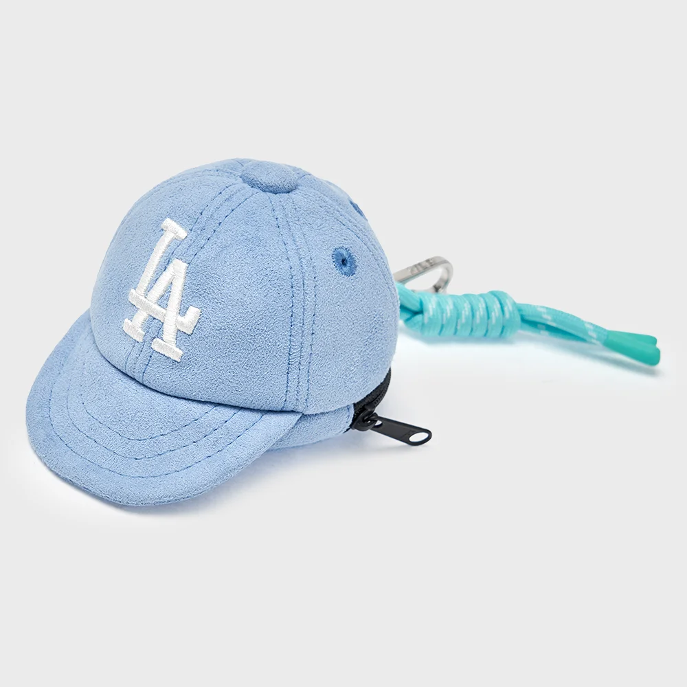 基本款 麂皮 棒球帽 化妝袋 鑰匙扣 LA (L.Blue)