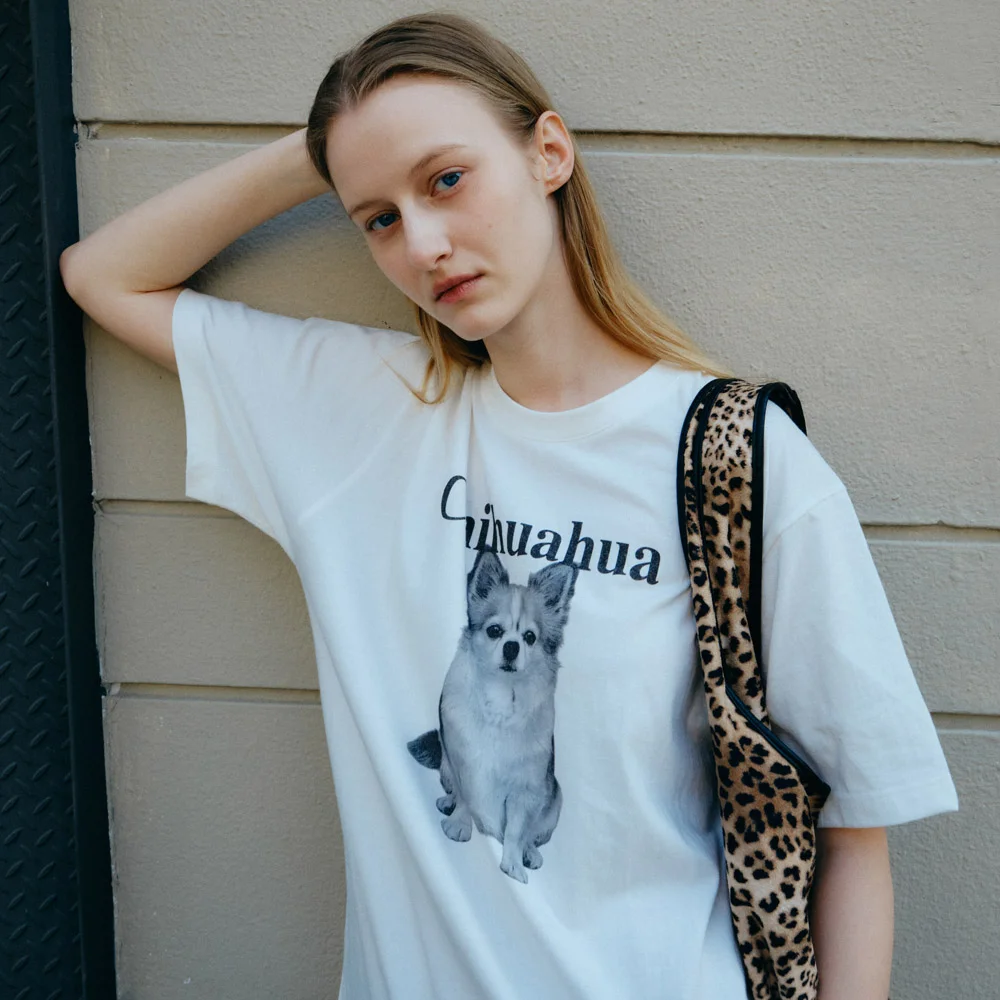 CHIHUAHUA SHORT SLEEVE TEE / WHITE