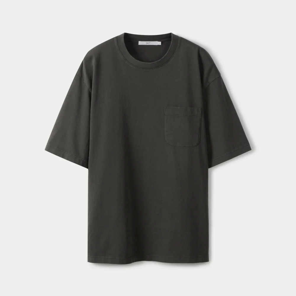 DYED WASHING VINTAGE T-SHIRTS CHARCOAL (247)