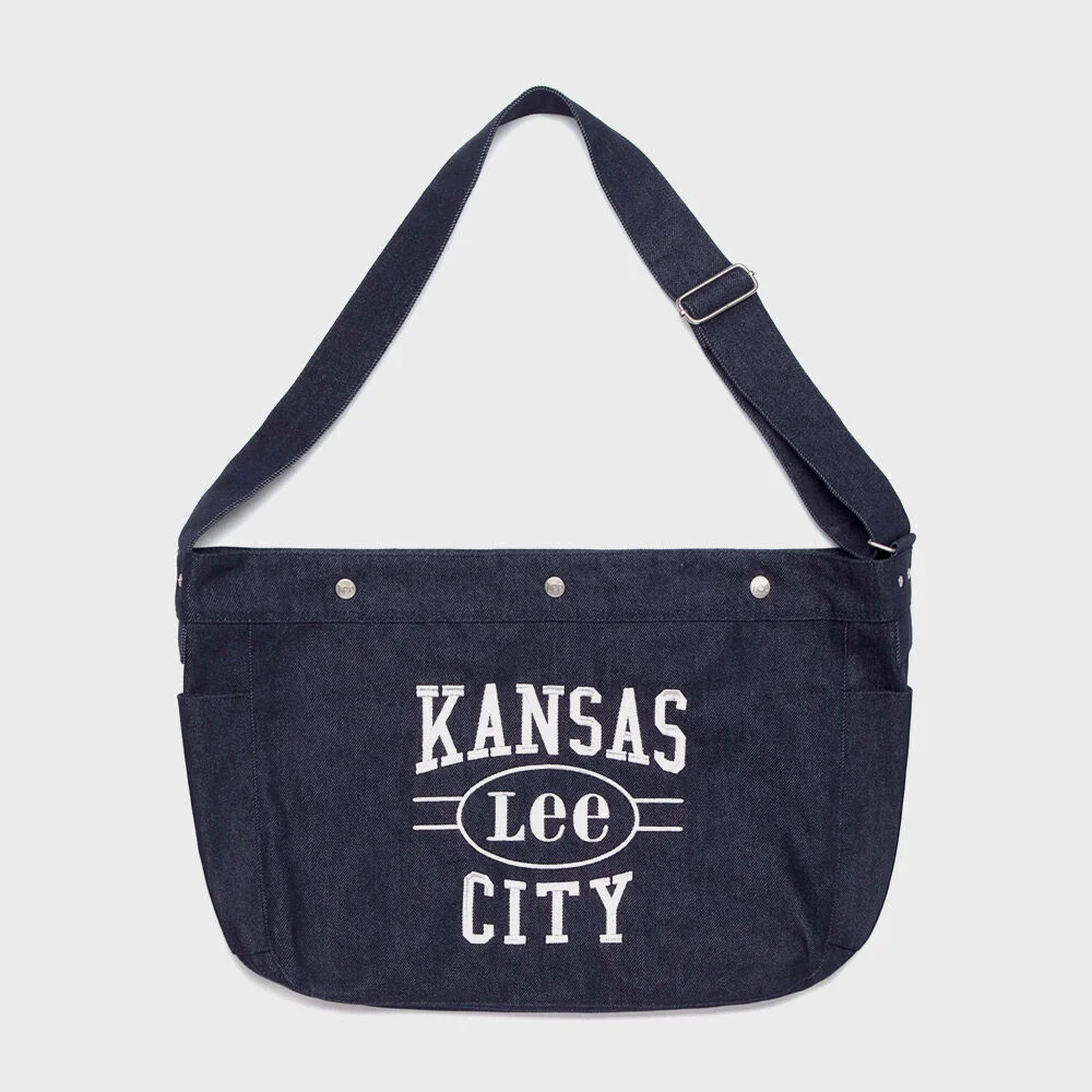 Kansas City 純棉 郵差袋 靛藍 深