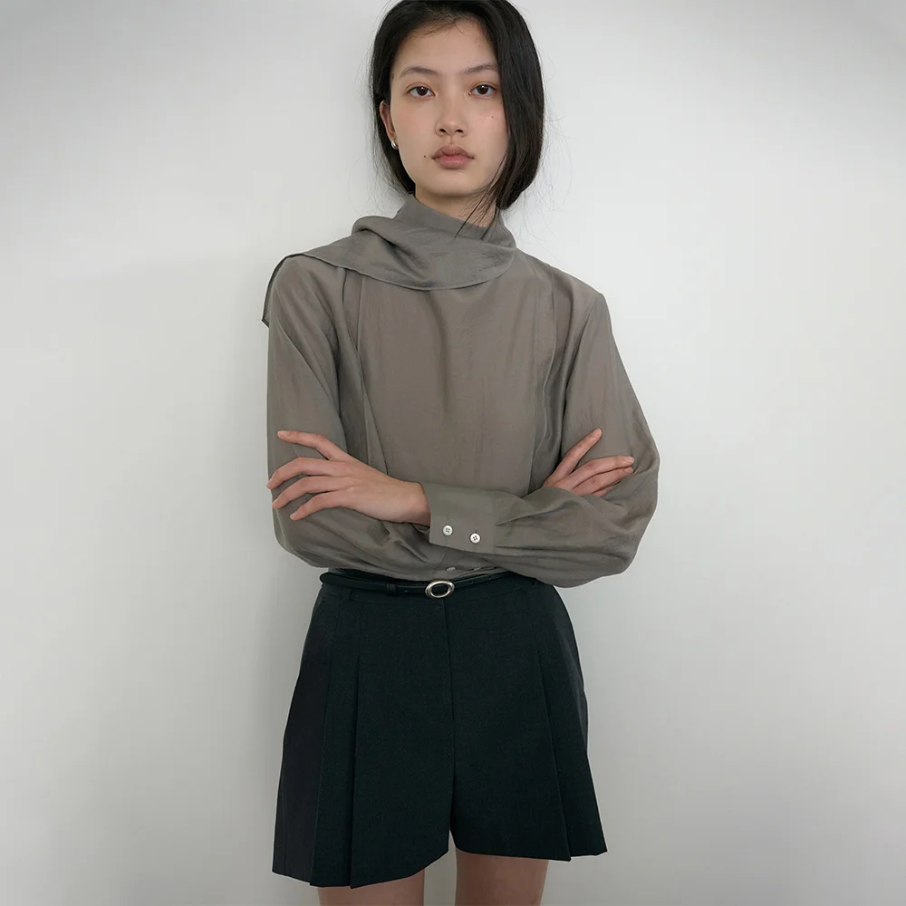 Niv Belted Shorts_Charcoal