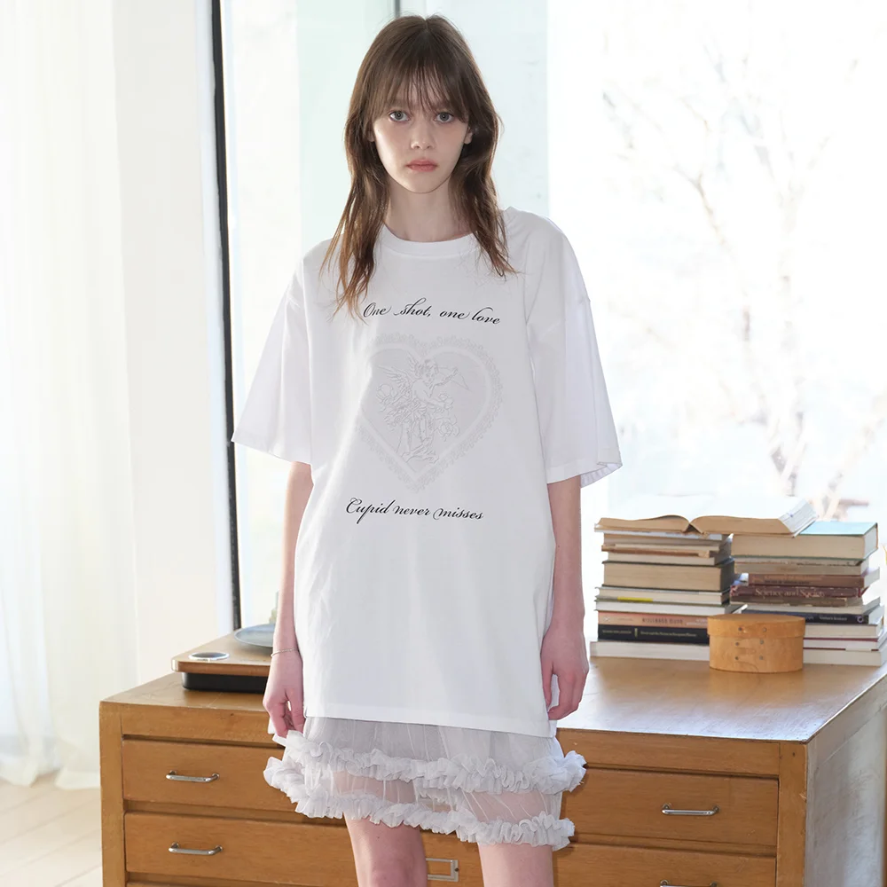HEART CUPID T-SHIRT (WHITE)