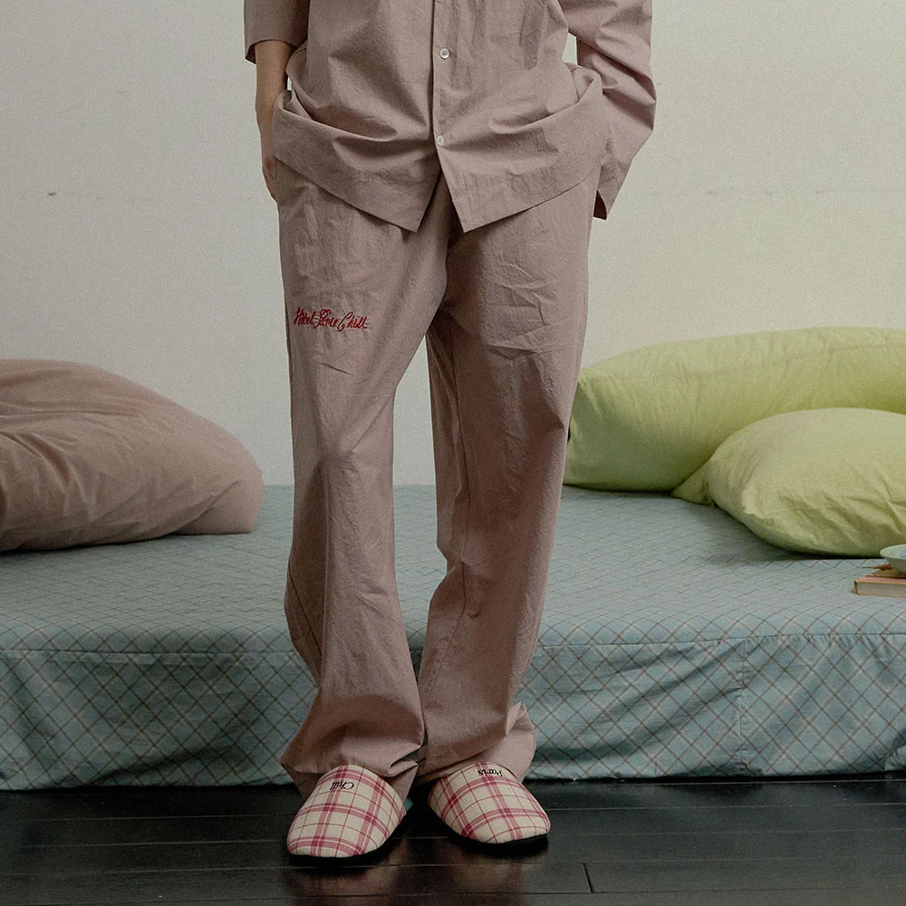 高密度 純棉 Poetique Pajama Pants (Cocoa Berry)