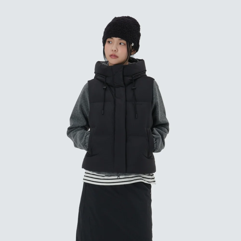 Puppina 女裝 連帽衫 Down Black (S25WWFDV21)