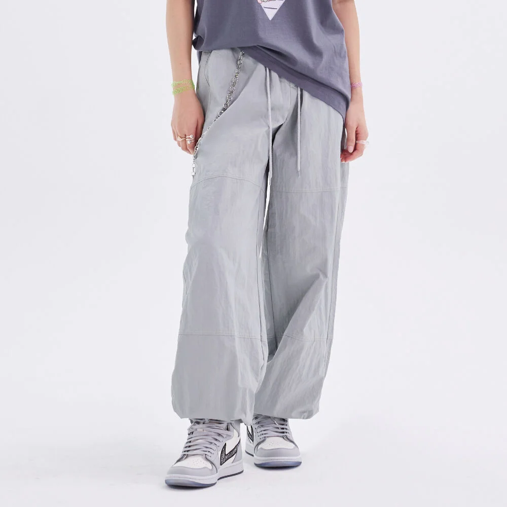 RIPSTOP WIDE TRACK PANTS GREY BN4WP005