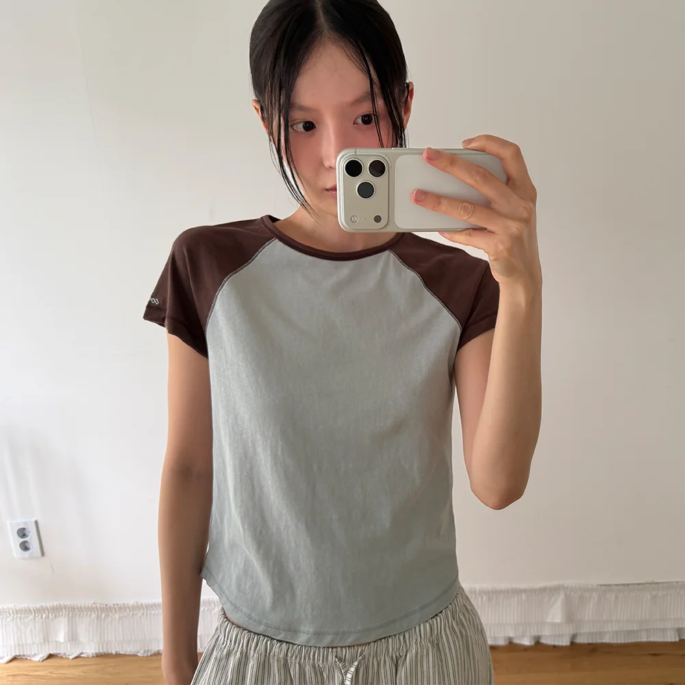 Nimo raglan t-shirt (mint/brown)