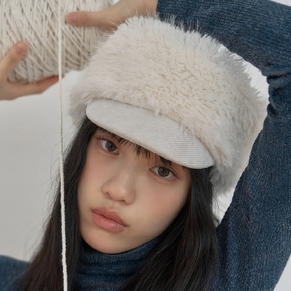 DRAPE FUR MARGOT HAT IN CREAM