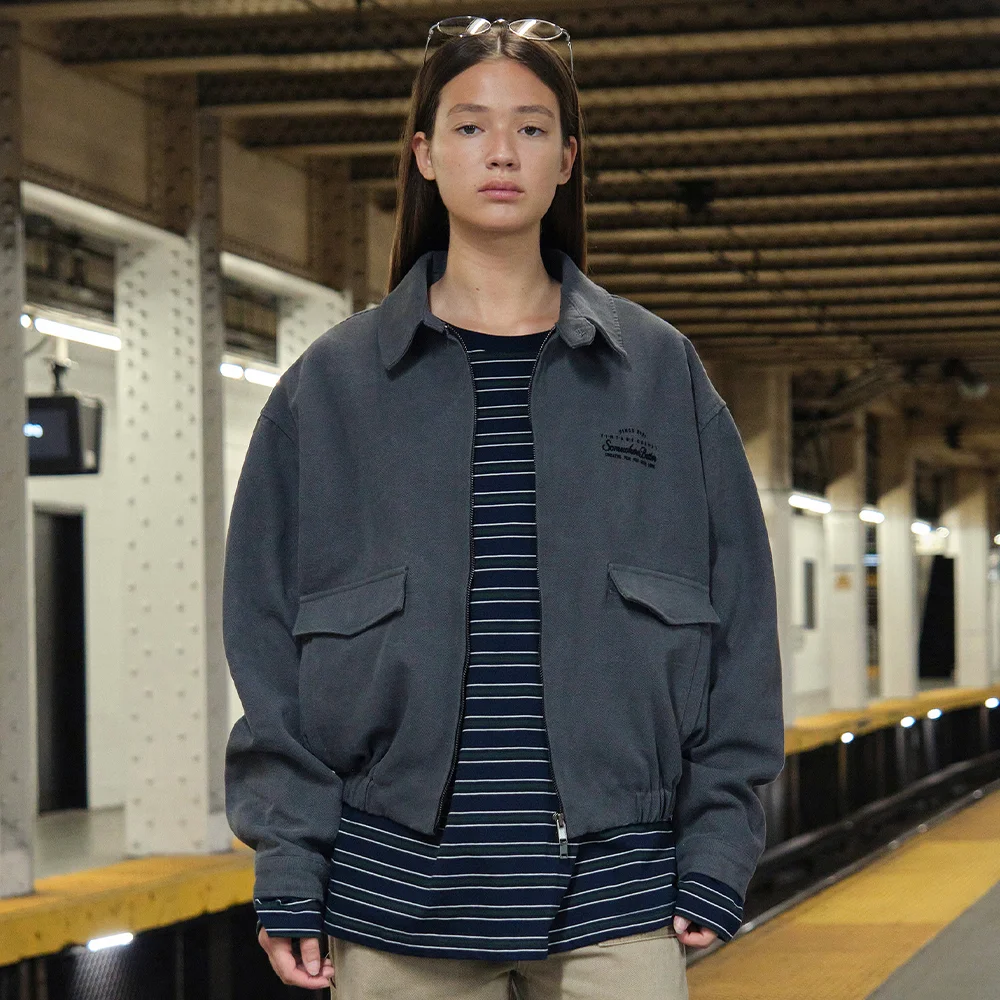 Baron Pigment Blouson - Charcoal