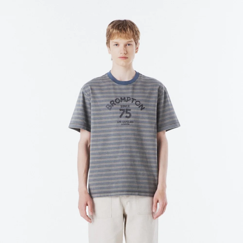 PIGMENT STRIPE HALF SLEEVE T-SHIRT - GREEN (P262UTS138)