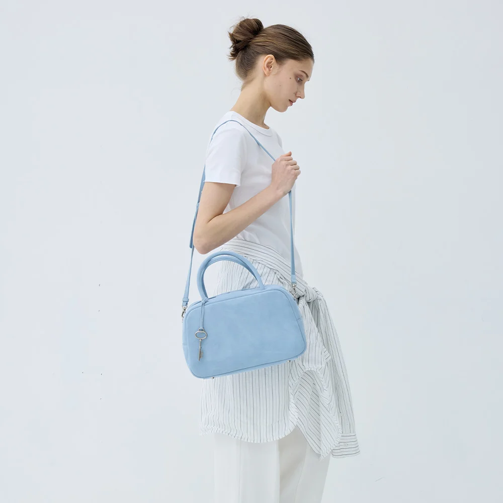 key BAG suede medium - skyblue