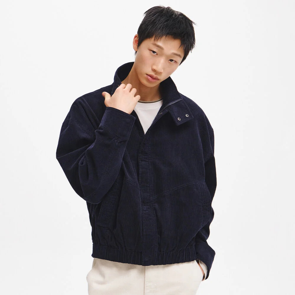 UNISEX 高領 燈芯絨 短身外套 外套 / GF3UJP004