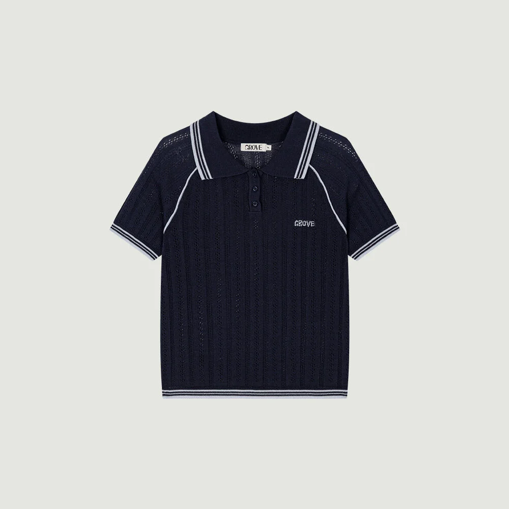 KOI COLLAR KNIT (NAVY)