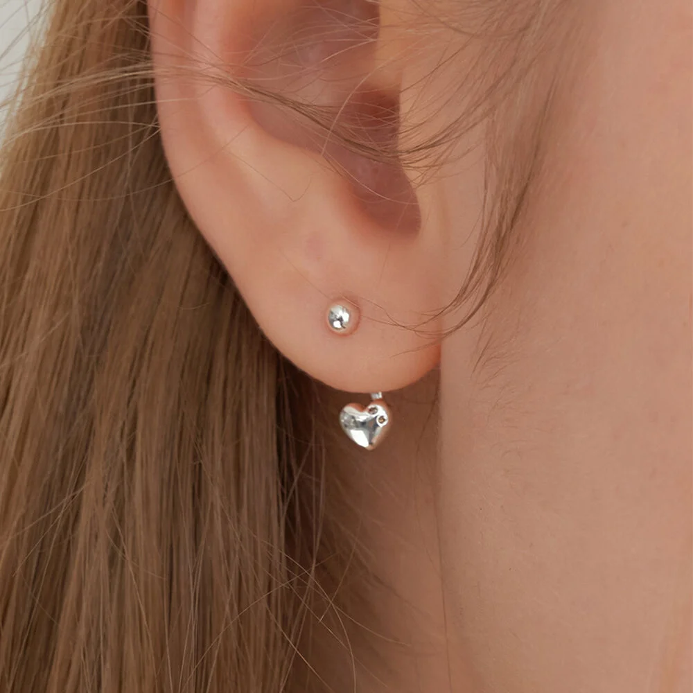 crystal sign heart earring_two way JE019