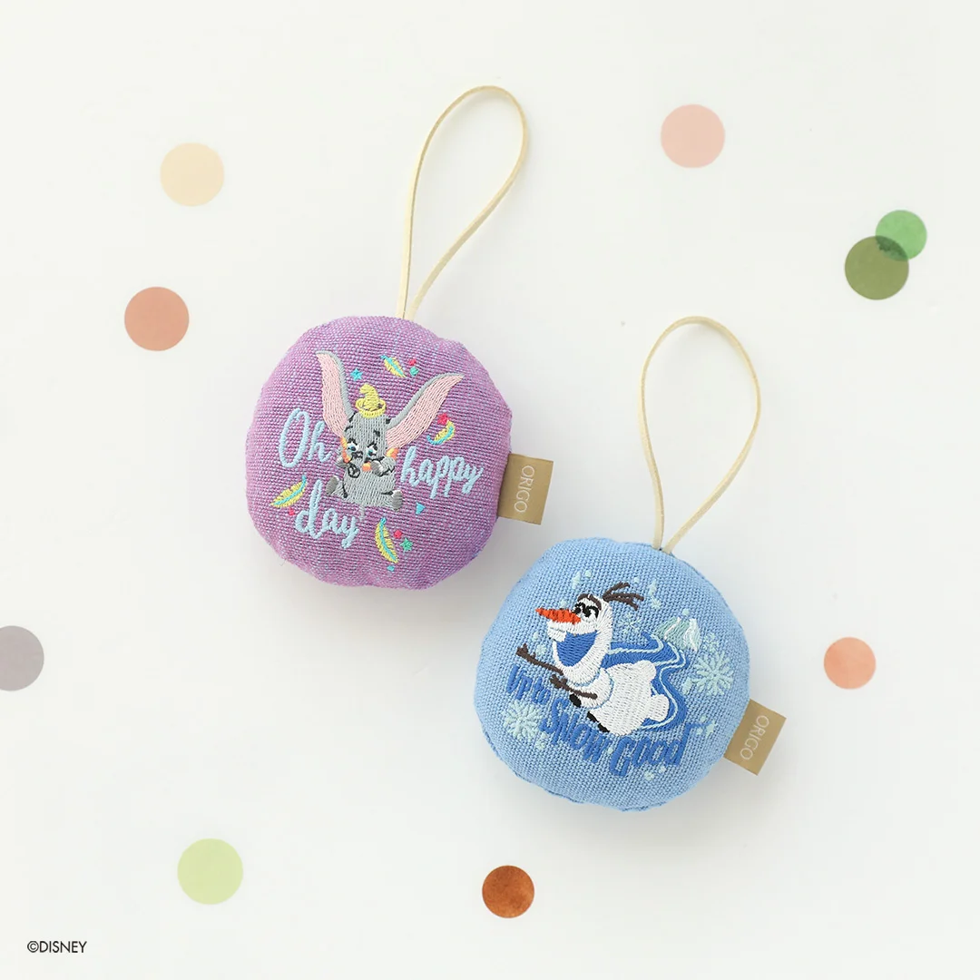 刺繡 名牌標籤 鑰匙扣 小飛象&Olaf 2colors