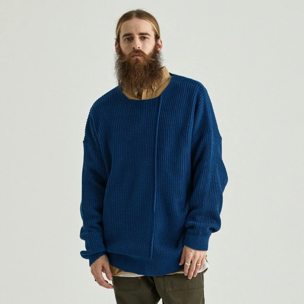 CB SQUARE KNIT (BLUE GREEN)