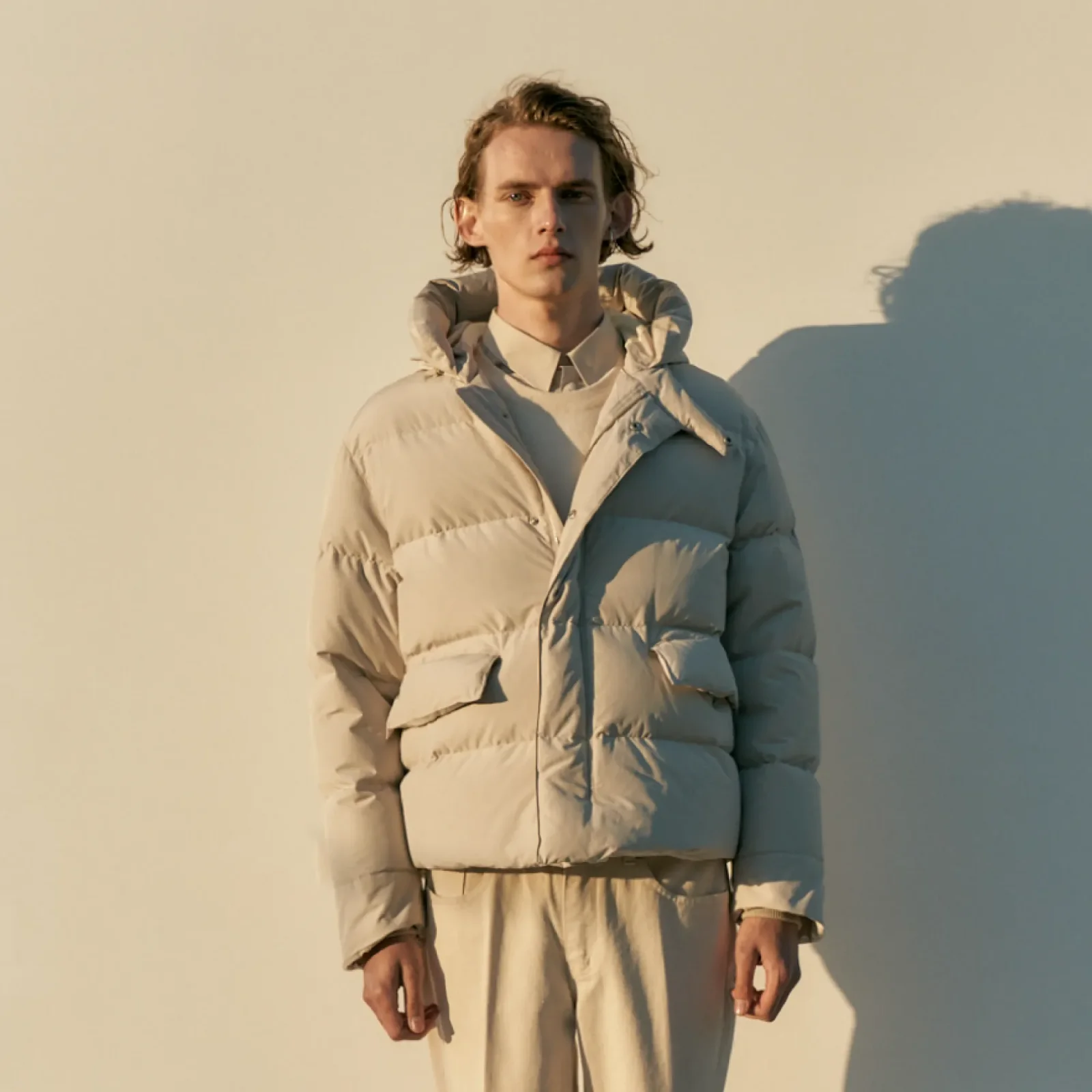 連帽衫 短 羽絨外套_LIGHT BEIGE / NB-DH109005-20