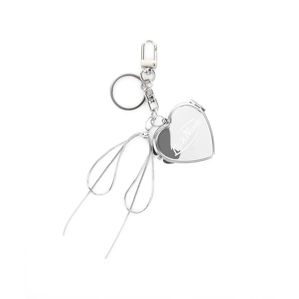 HEART IN BUTTERFLY KEYRING_SILVER