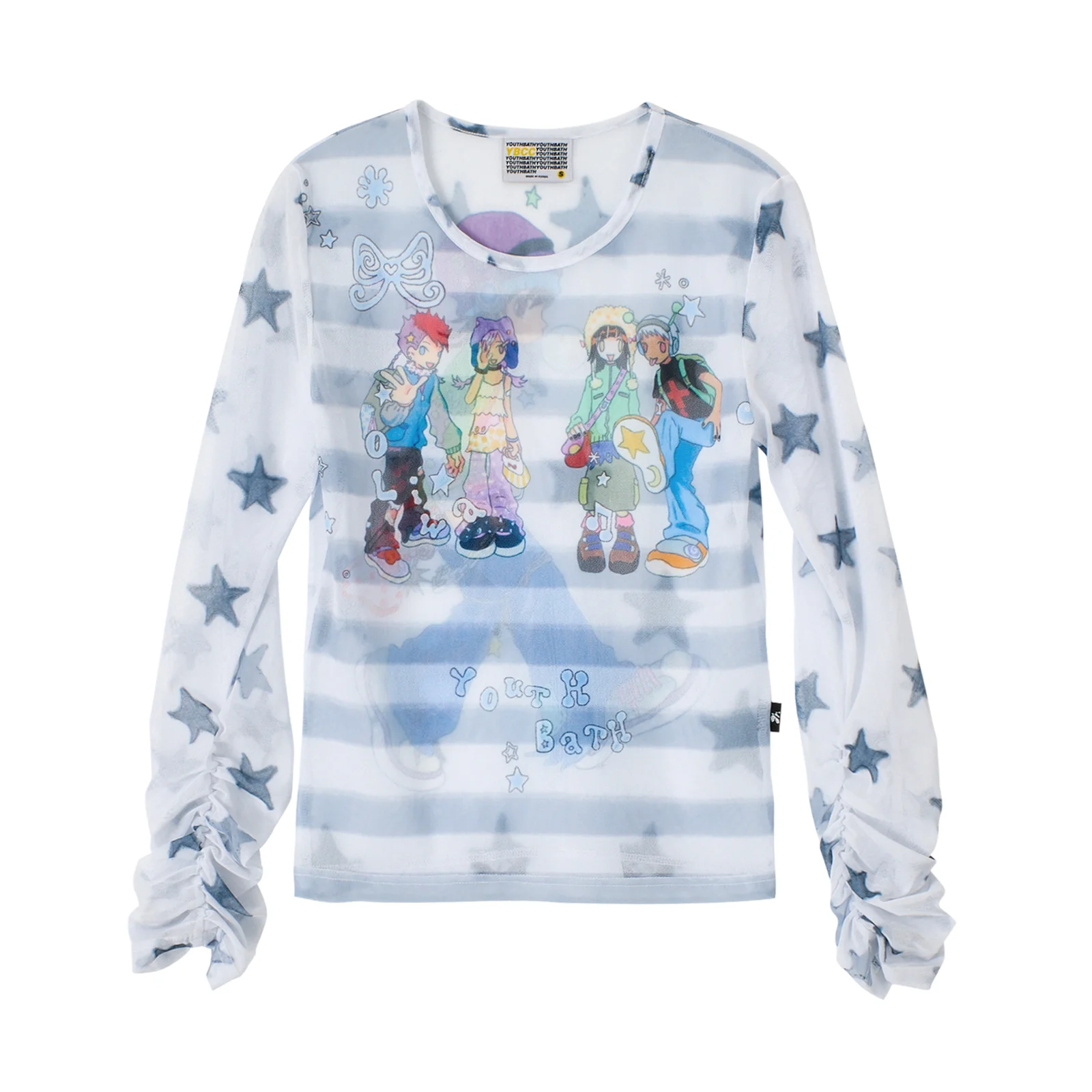 YB x Oliwa Mesh Graphic Stripe Top