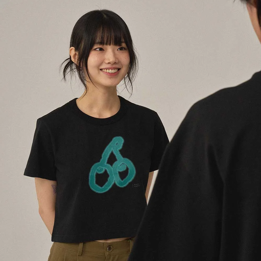 BP Twinkle Cherry Crop T-Shirt_BLACK