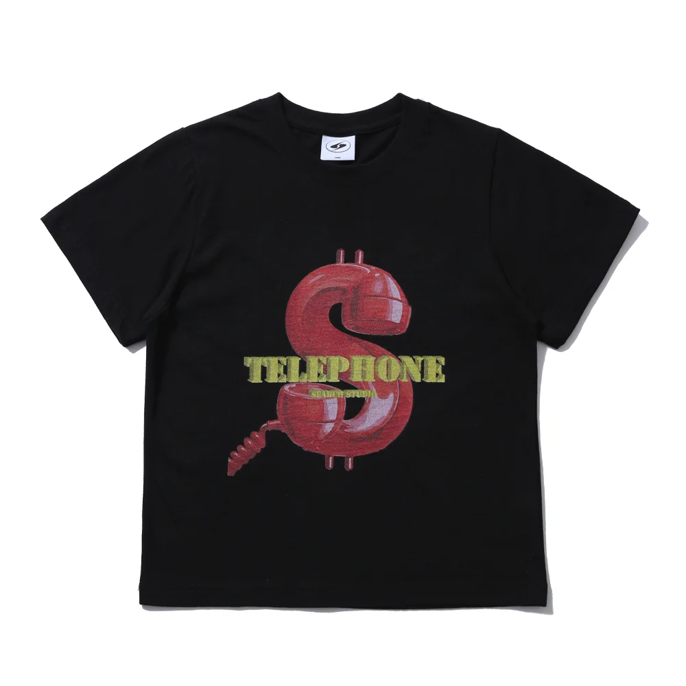 Telephone 短版上衣 黑色