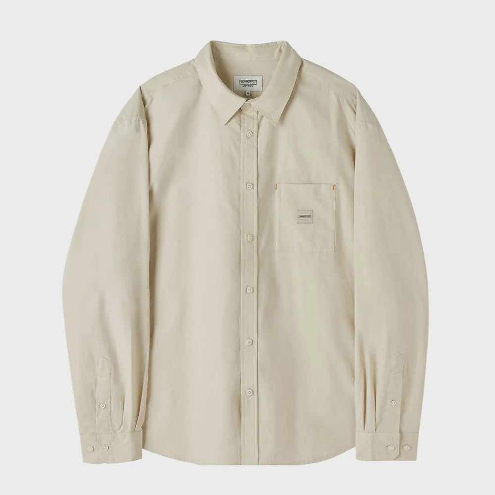 SOLID POCKET SHIRT - CREAM (P253MSH401)