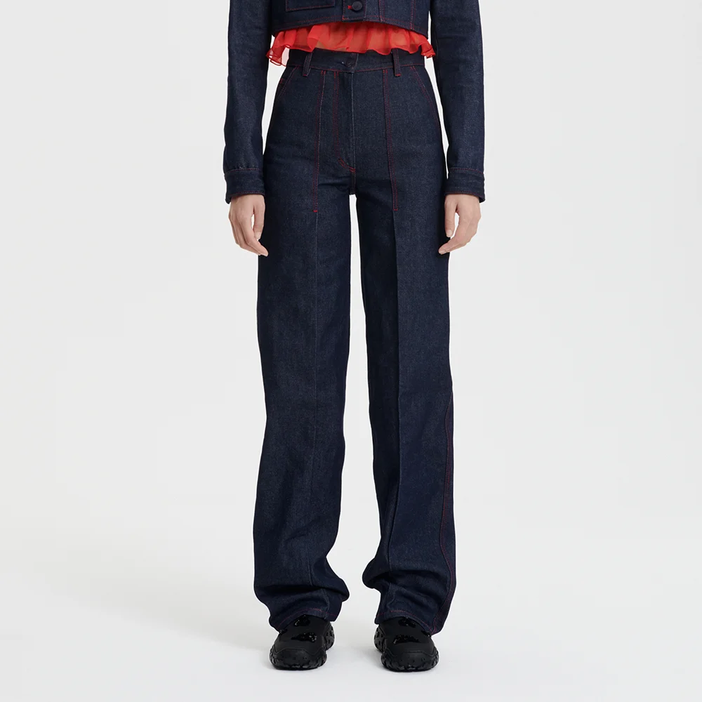 (W) SIXTA TROUSERS DENIM INDIGO (INDIGO)