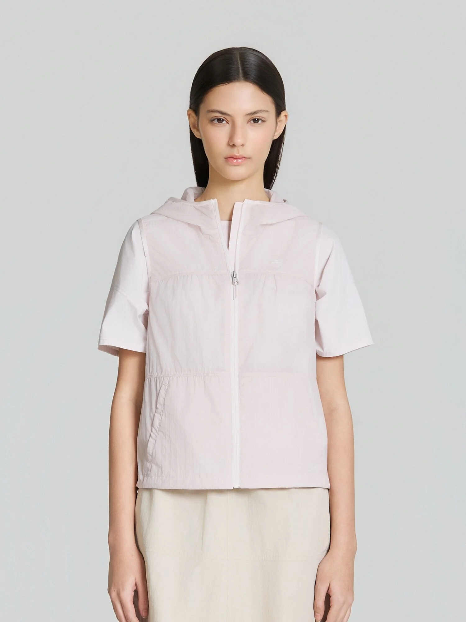 SHEER (透視) 女裝 輕量 連帽衫 _ICE PINK_DWM26654U6