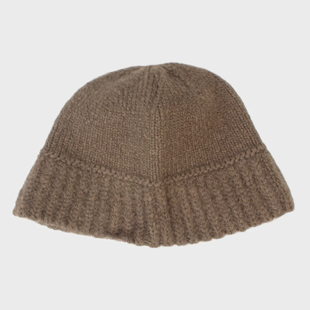 Wool Khaki Knit Bucket Hat 羊毛漁夫帽