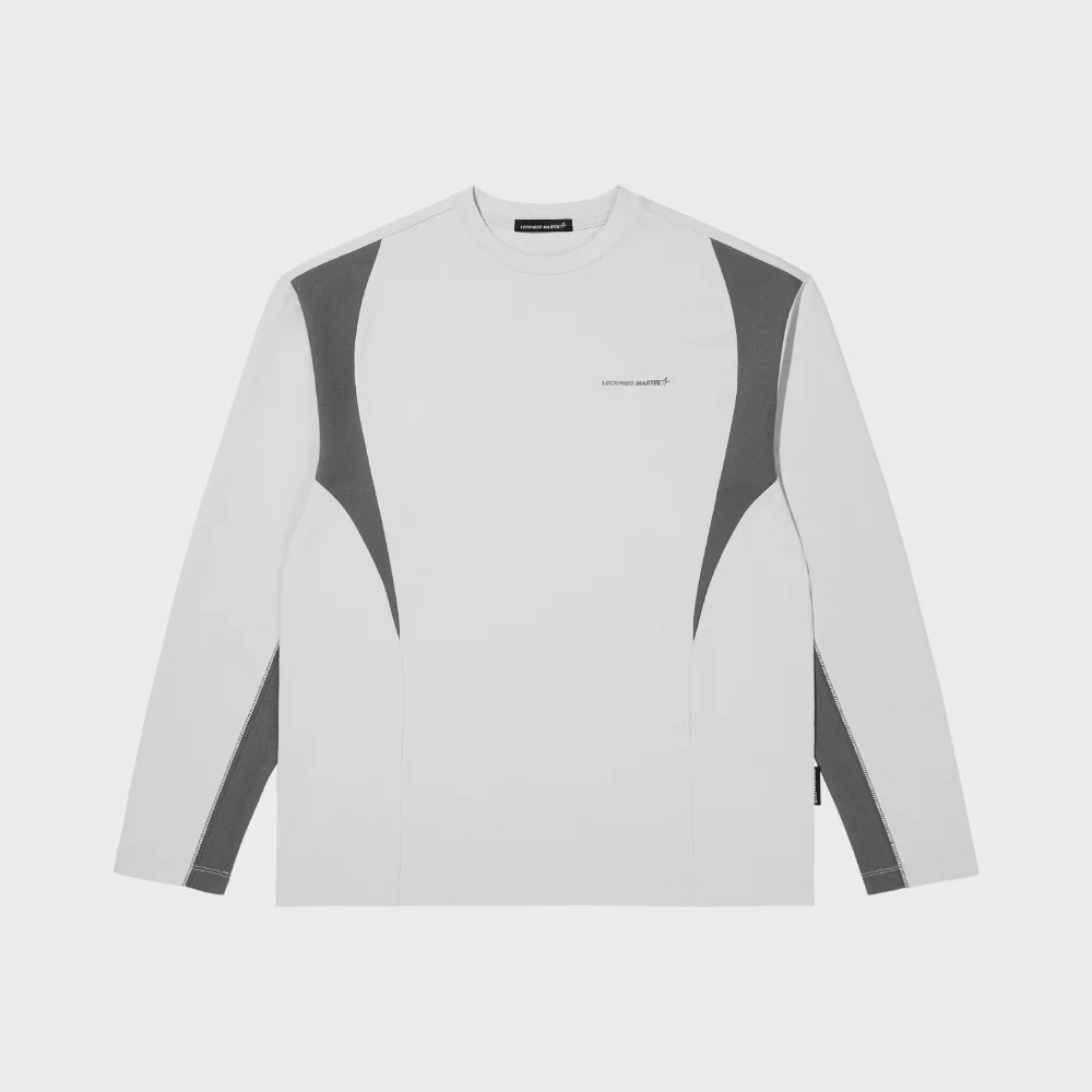 COLOR BLOCK LONG SLEEVE (GREY)