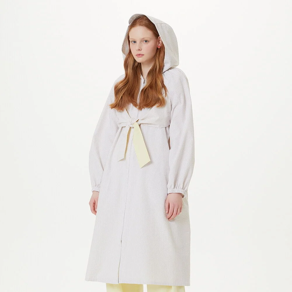 DOUBLE RIBBON LONG JACKET (BEIGE)